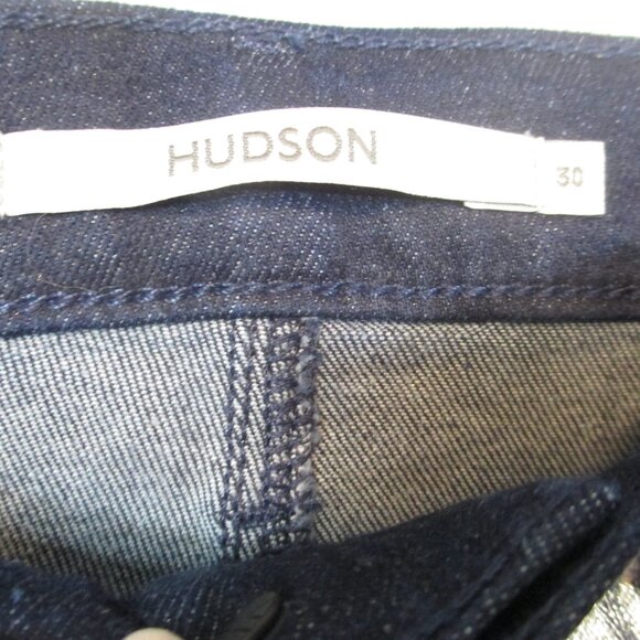 NWT Hudson Denim Midi Skirt Jean Reconstructed Metallic Silver Blue Cotton Sz 30 - Picture 10 of 12
